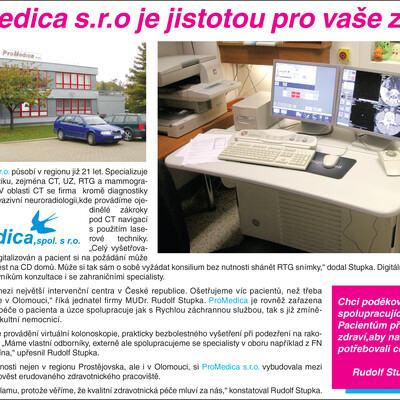 ProMedica s.r.o je jistotou pro va&scaron;e zdrav&iacute;